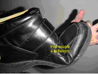 chaussure trop souple flexion